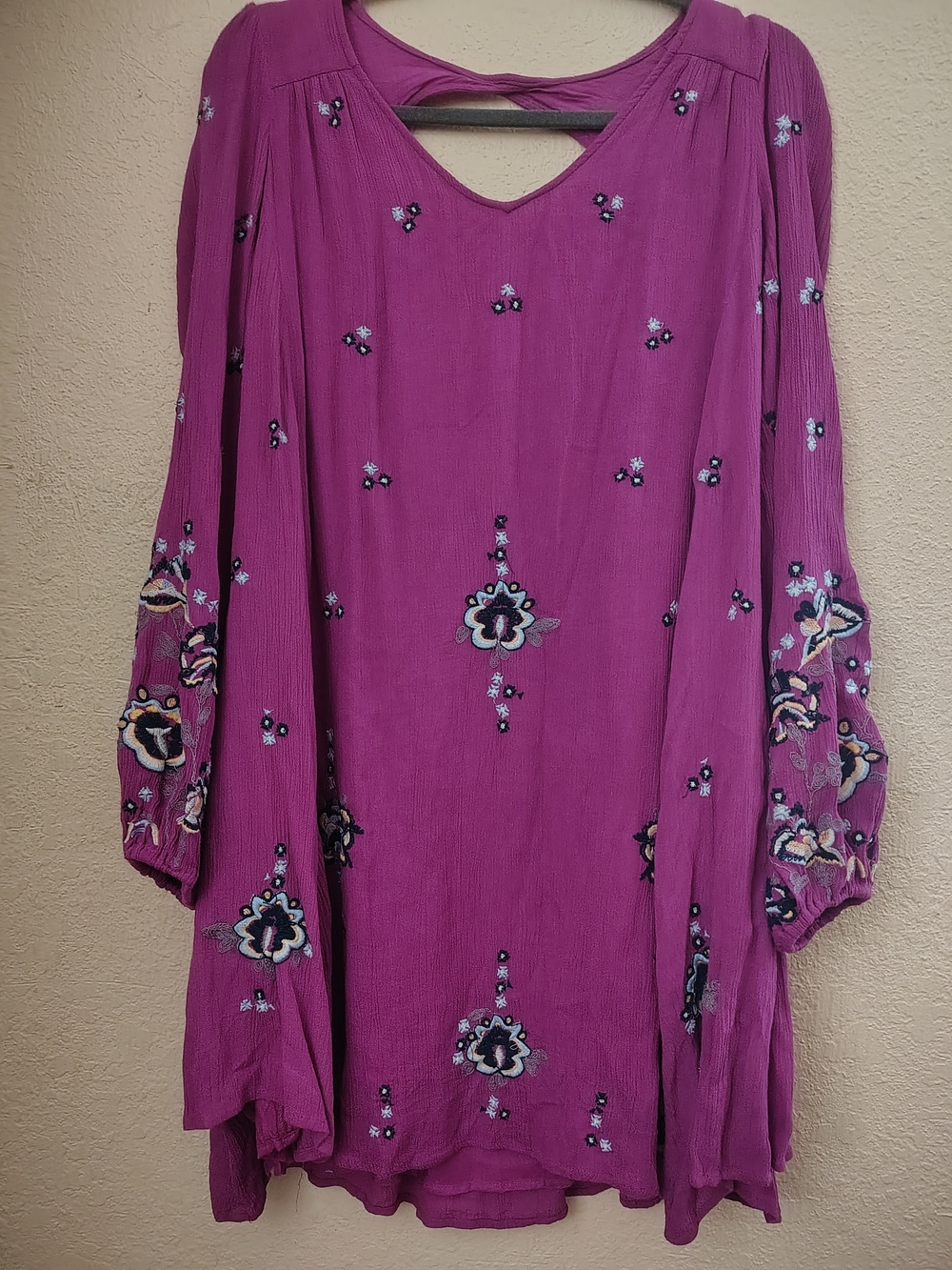 ✨ NWT Free People Oxford Embroidered Mini Dress – Lilac Combo (XS) ✨